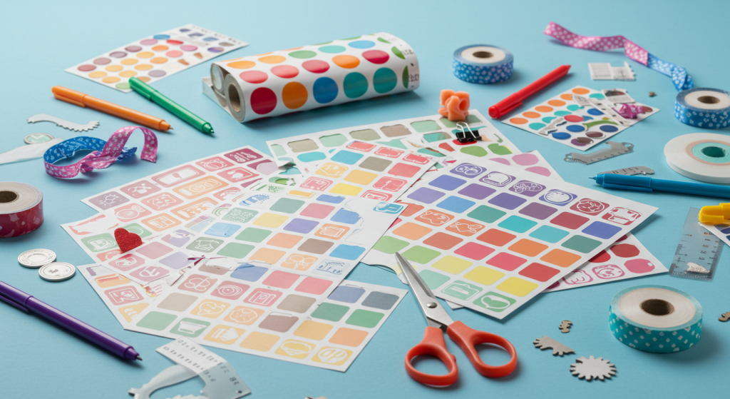 DIY sticker paper sheets