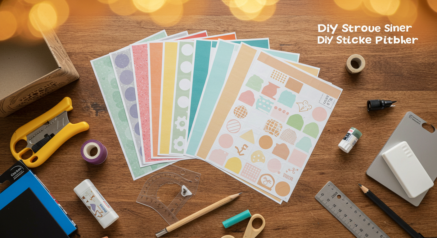 DIY sticker paper sheets