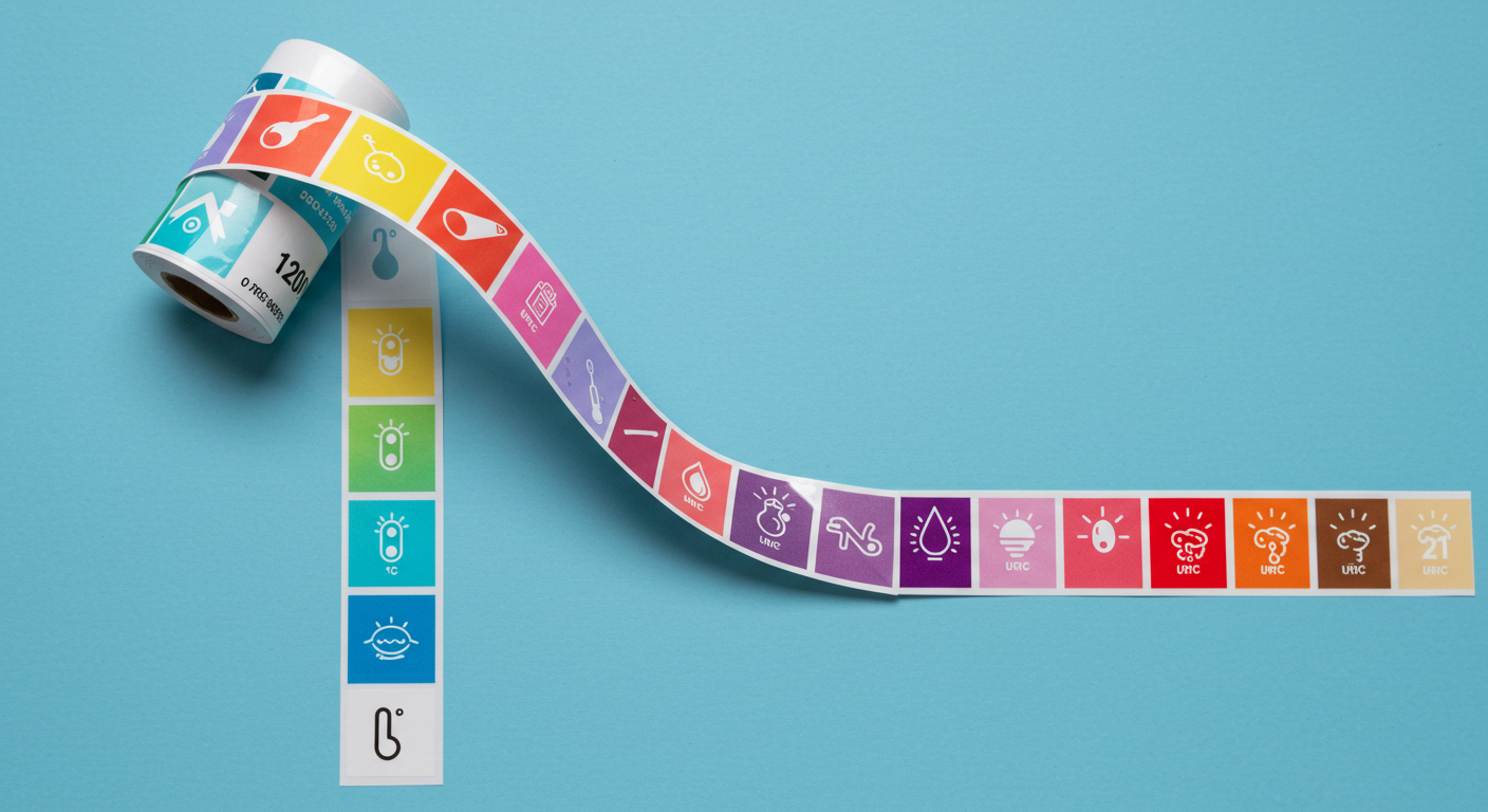 color-change temperature sticker