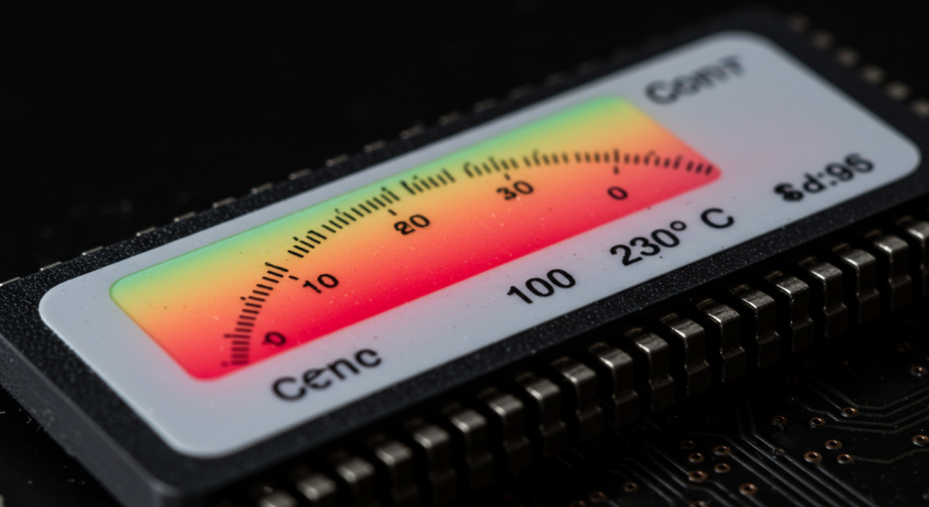 electronics temperature sticker label