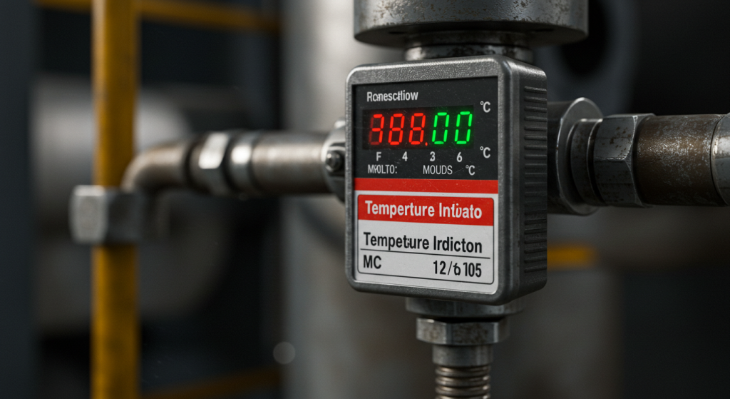 industrial temperature indicator label