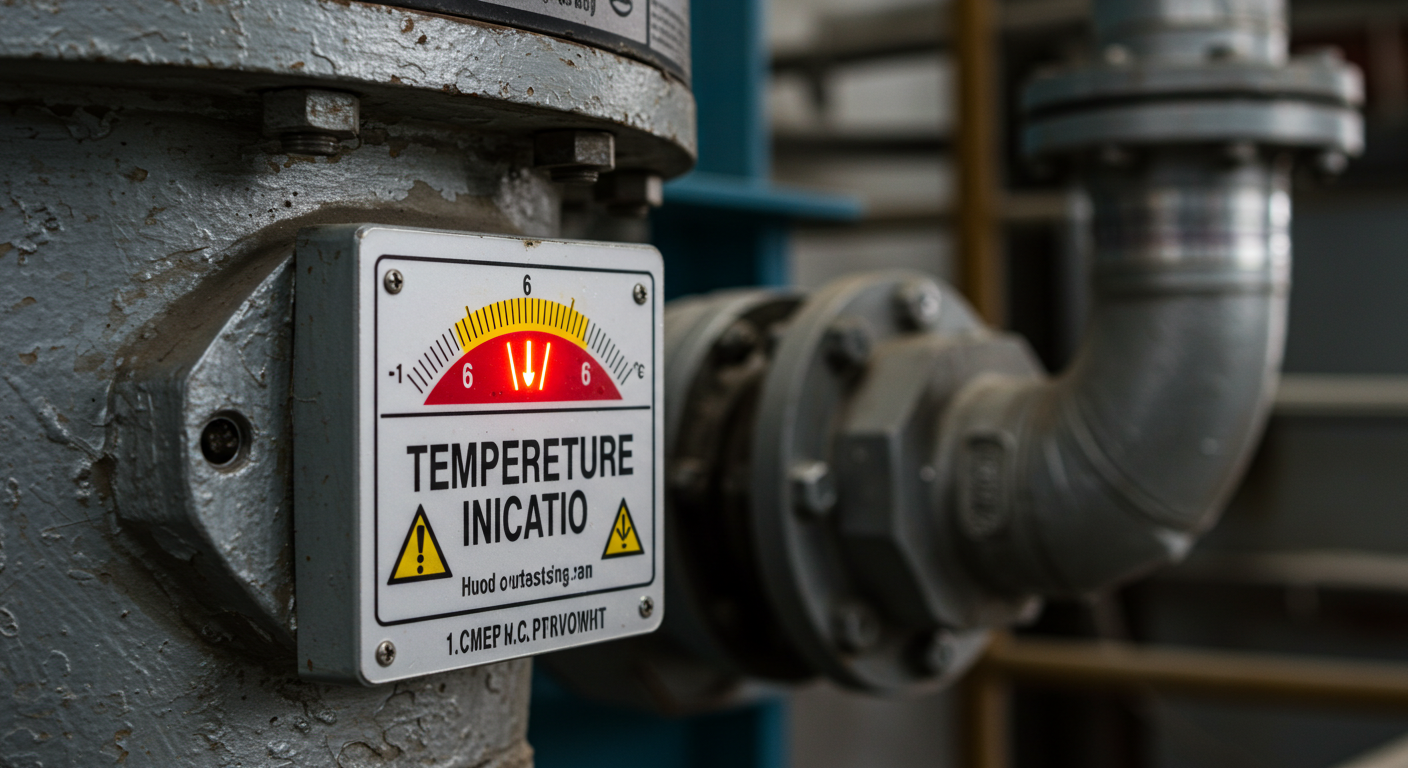 industrial temperature indicator label