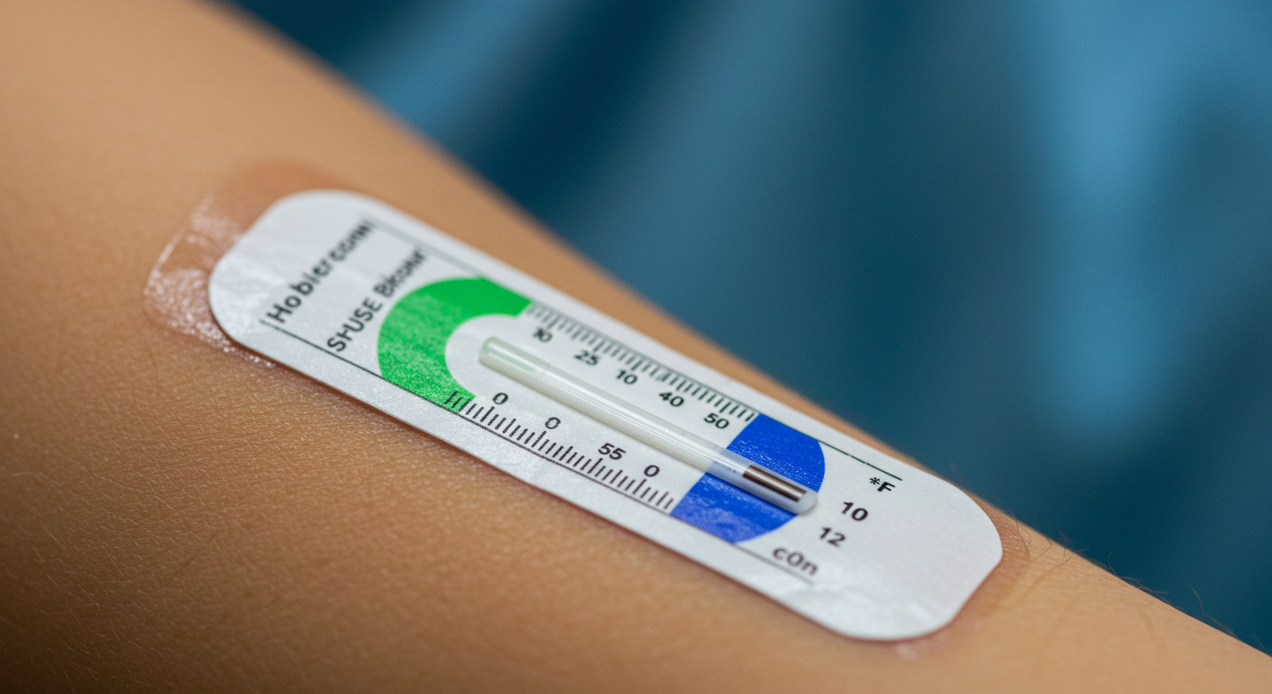 medical temperature indicator sticker