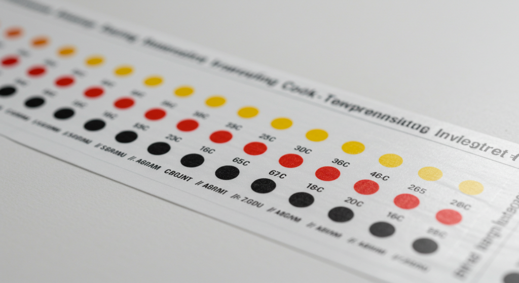 multi-point irreversible temperature sticker