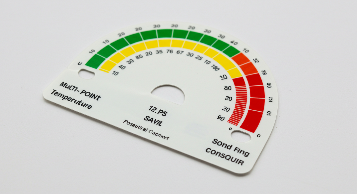 multi-point irreversible temperature sticker