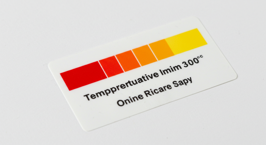 one-time temperature indicator label