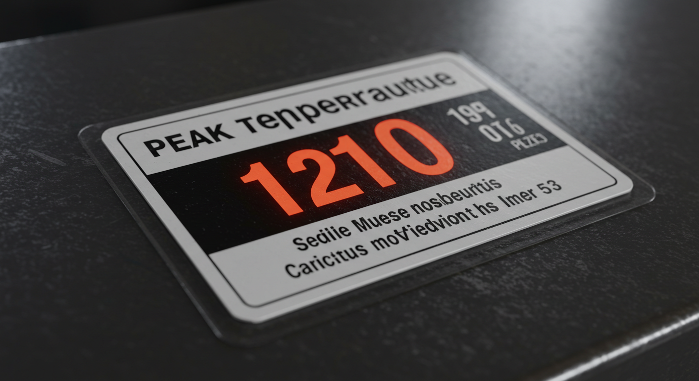peak temperature measurement label