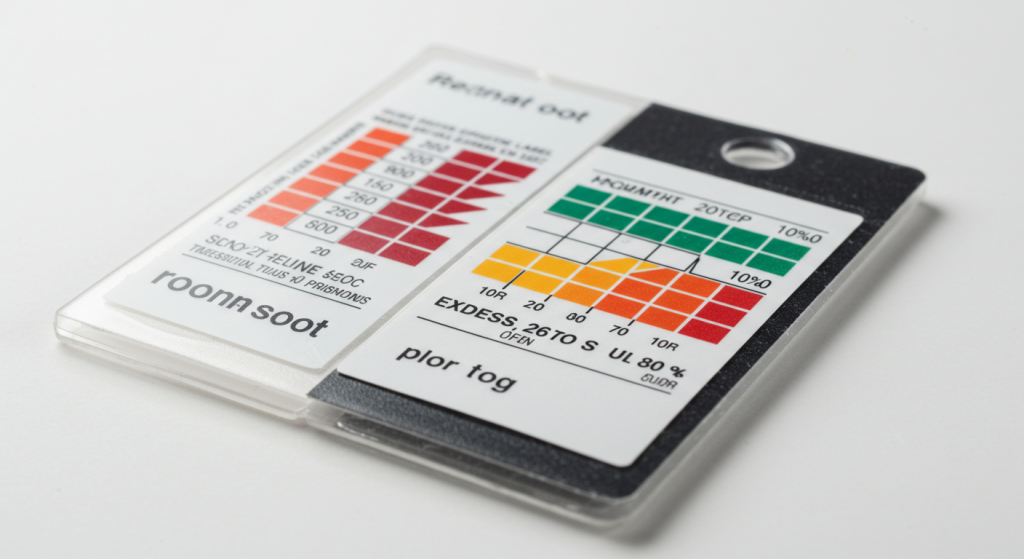 reversible temperature monitor label
