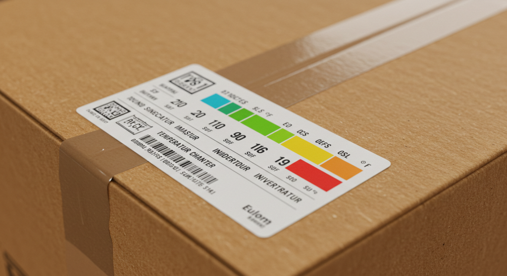 shipping temperature indicator label