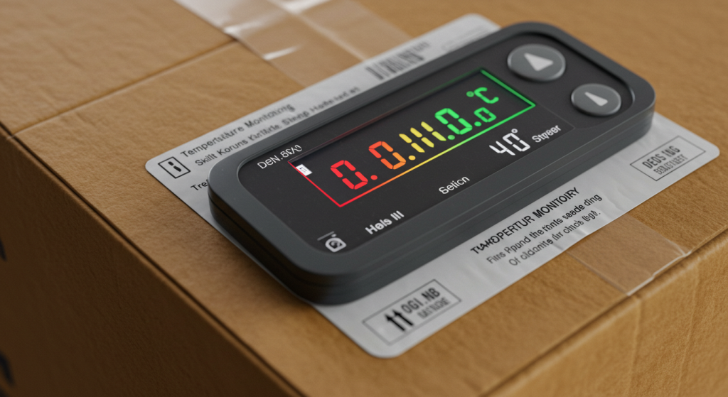 temperature monitoring sticker for transport

