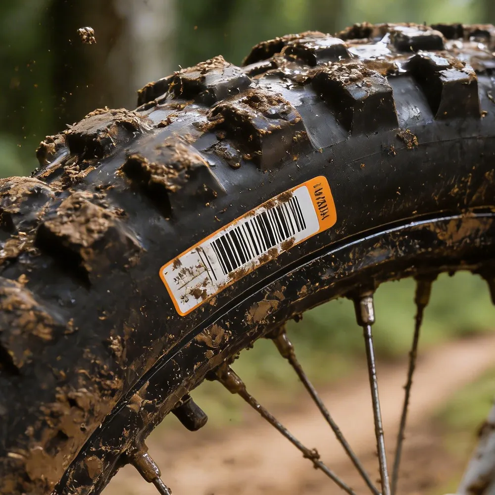 barcode tire curing label for durable barcode data management use