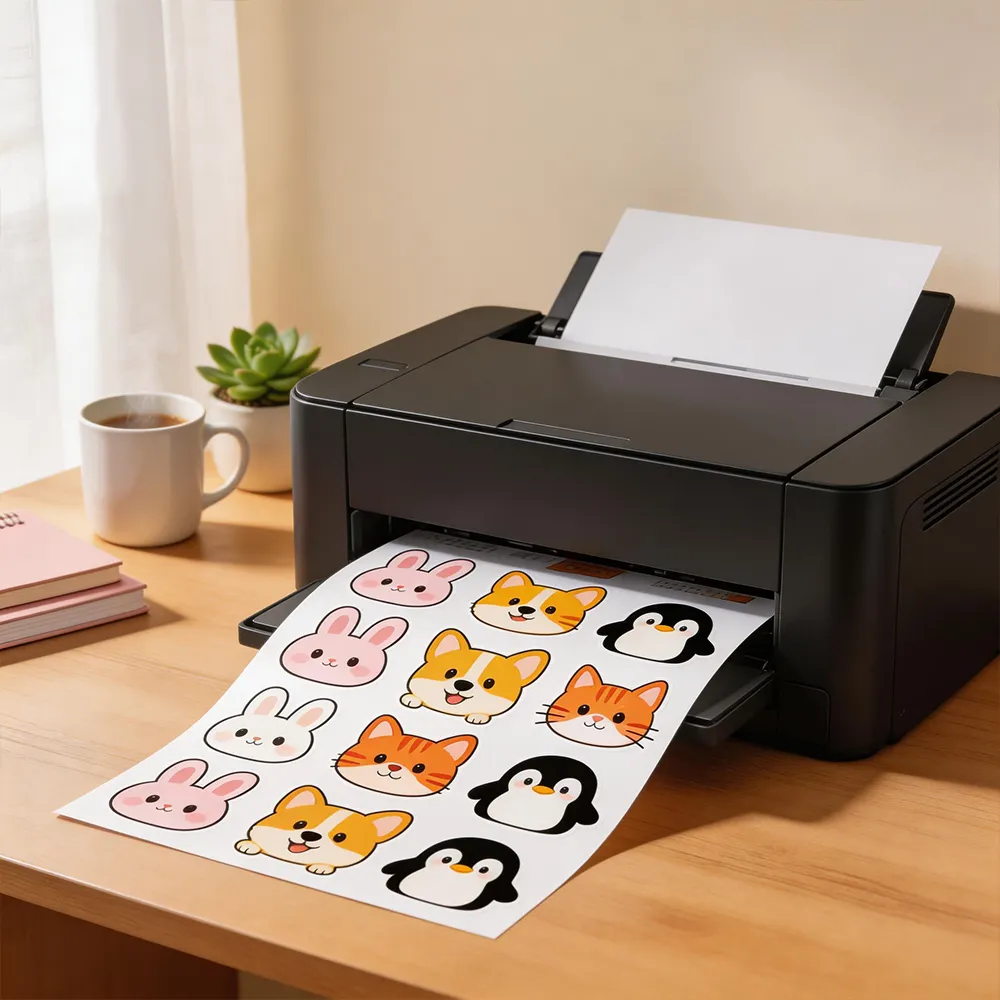 Glossy Printable Vinyl Sticker Paper for Labels & Crafts