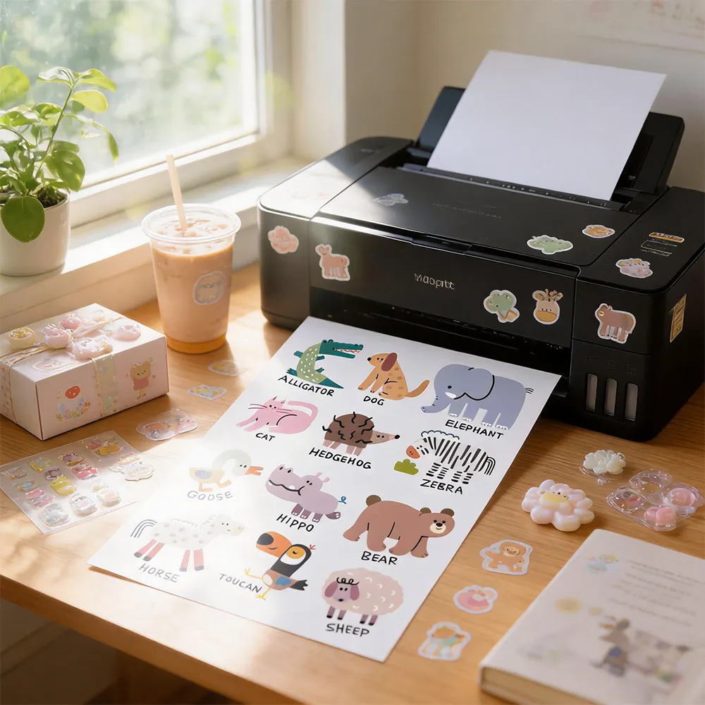 Tear Resistant Printable Vinyl Sticker Paper for Durable Designs