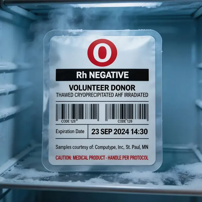 Blood Identification Label