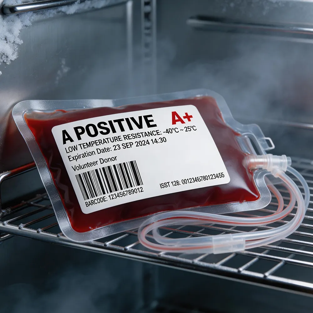 Blood transfusion labels healthcare management use