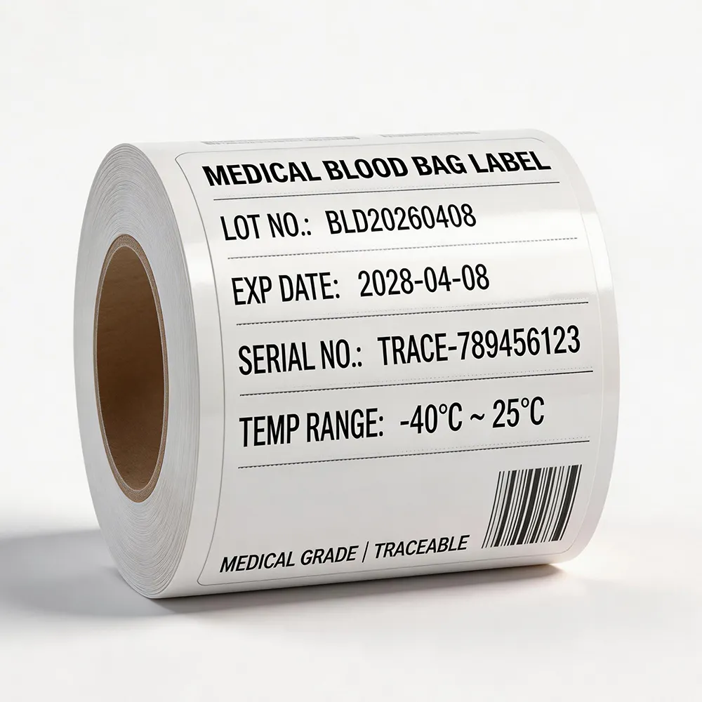 blood bag tracking label