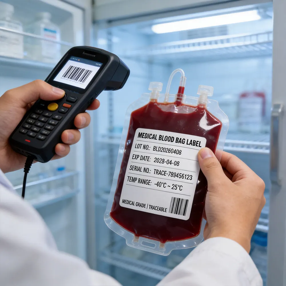 Hospital tracking label