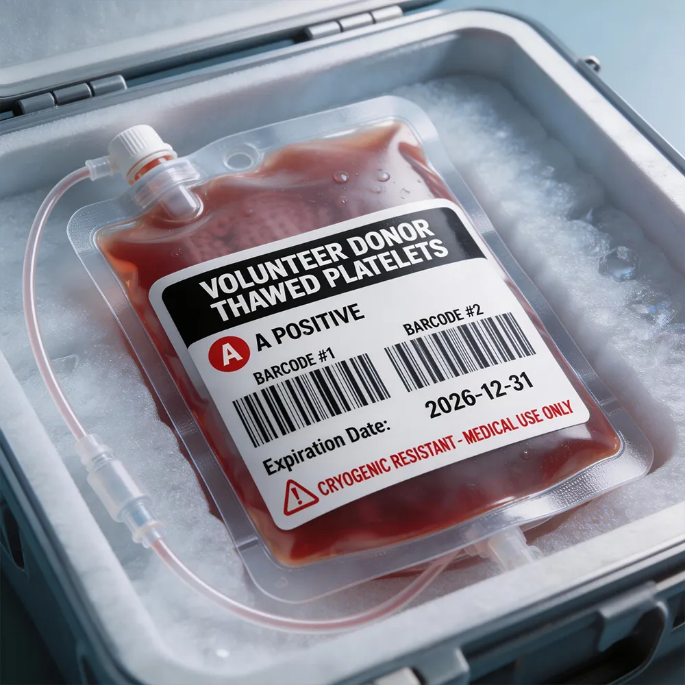 Cryogenic Film Label for Laboratory Sample Identification Use