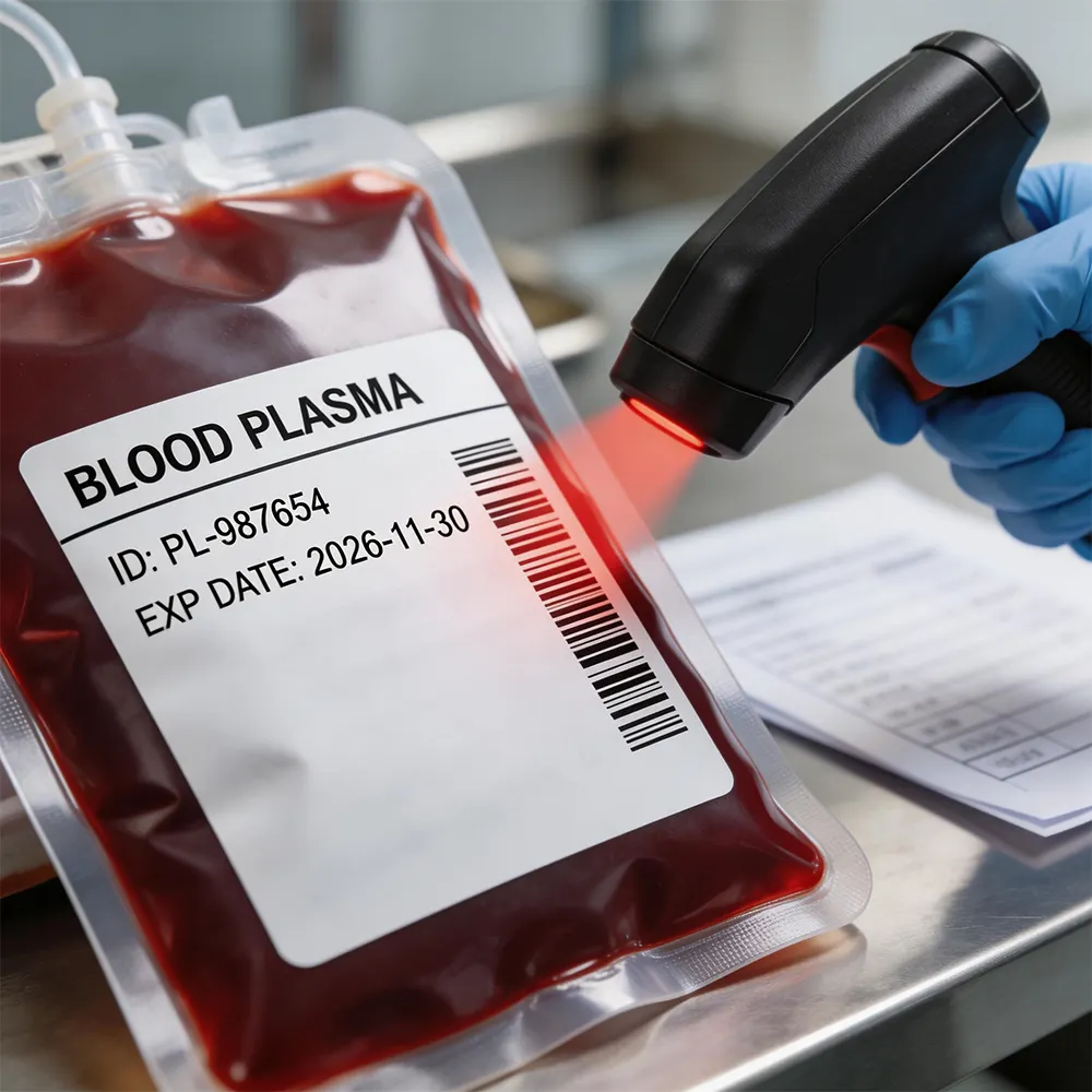 Hospital Blood Bag Tracking Labels for Precise Identification