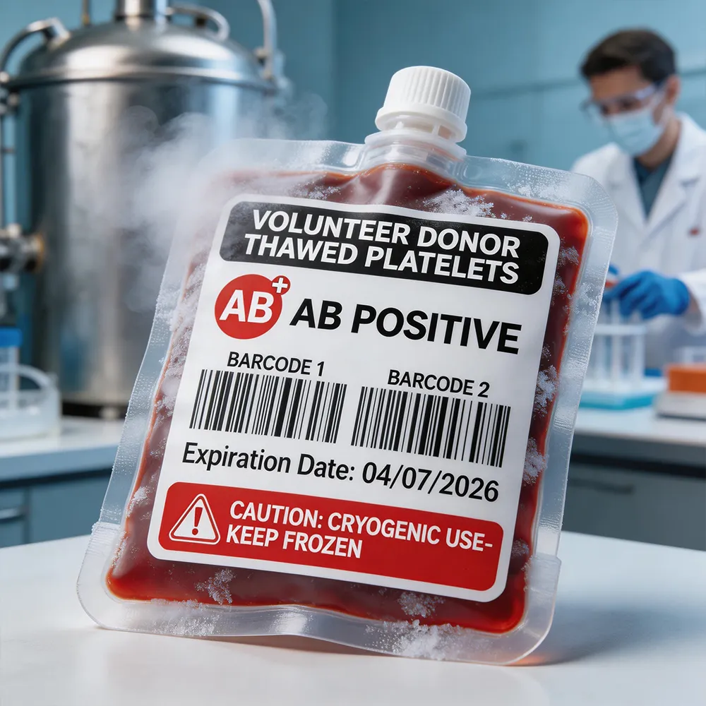 Laser printable blood bag labels built for healthcare use