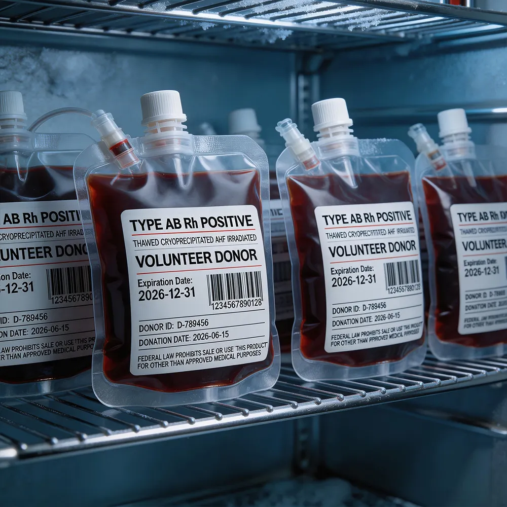 blood bank label system