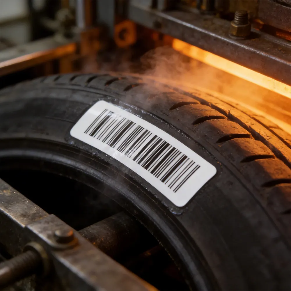 Polyimide Tire Vulcanization Barcode Label Rubber Industry