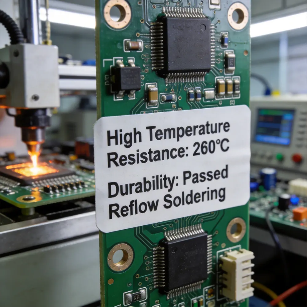 Flux Labels Reflow Soldering Labels Designed For Electronic Assembly Lines