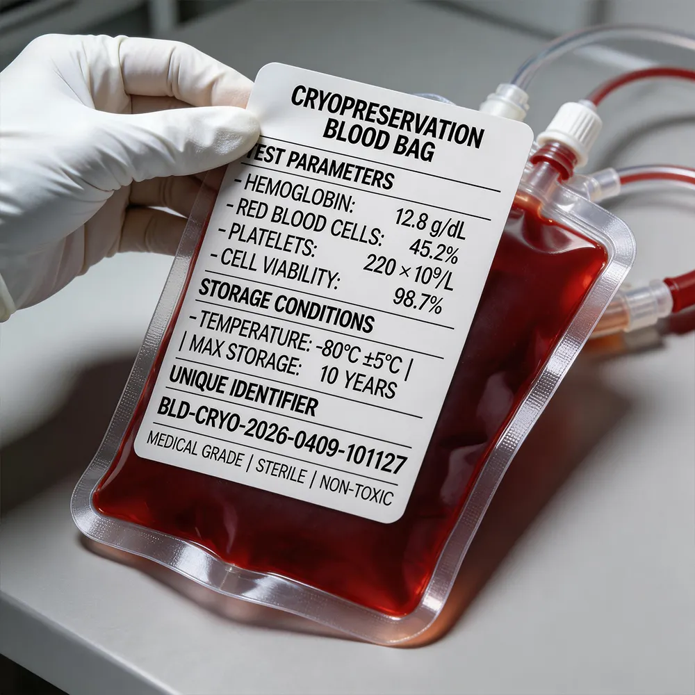 Label Bood Thermal Transfer Labels for Blood Bank Support Accuracy