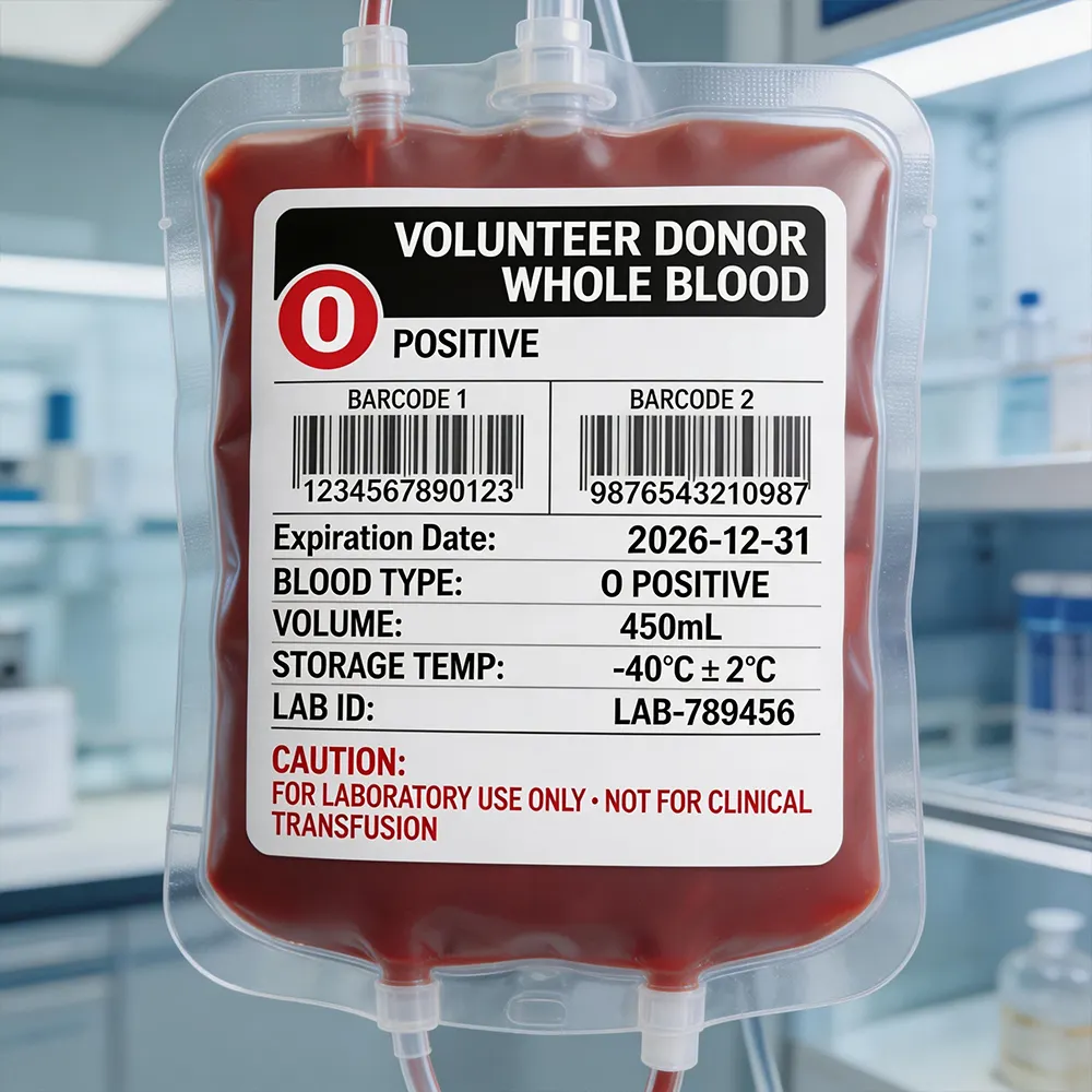 Ultra Low Temperature Blood Bag Label supports safe handling