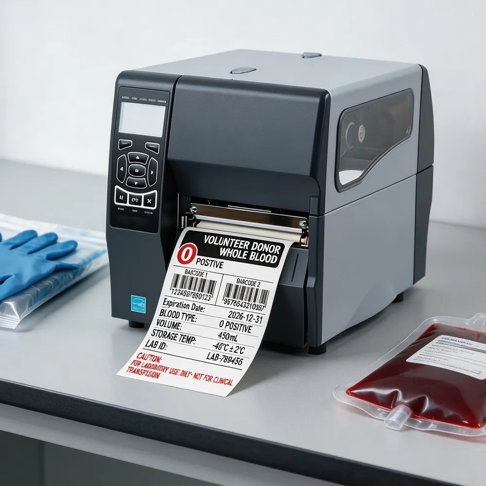 Ultra Low Temperature Blood Bag Label supports safe handling