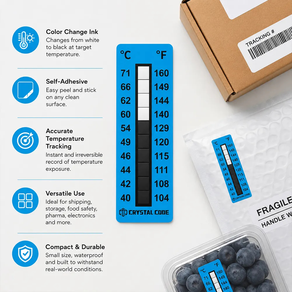 Cargo Temperature Indicator Label for Secure Shipment Care
