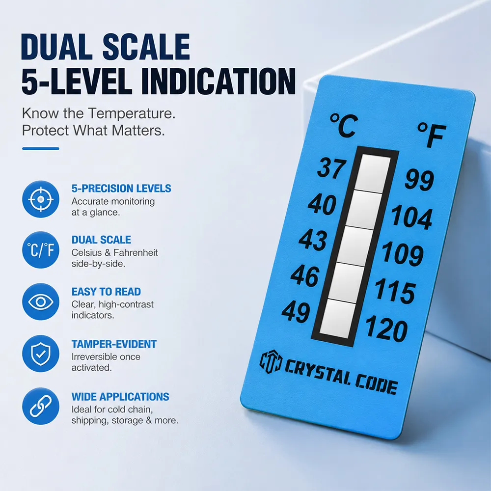 Temperature Monitor Sticker Cold Chain Temperature Monitoring Label for Product Care