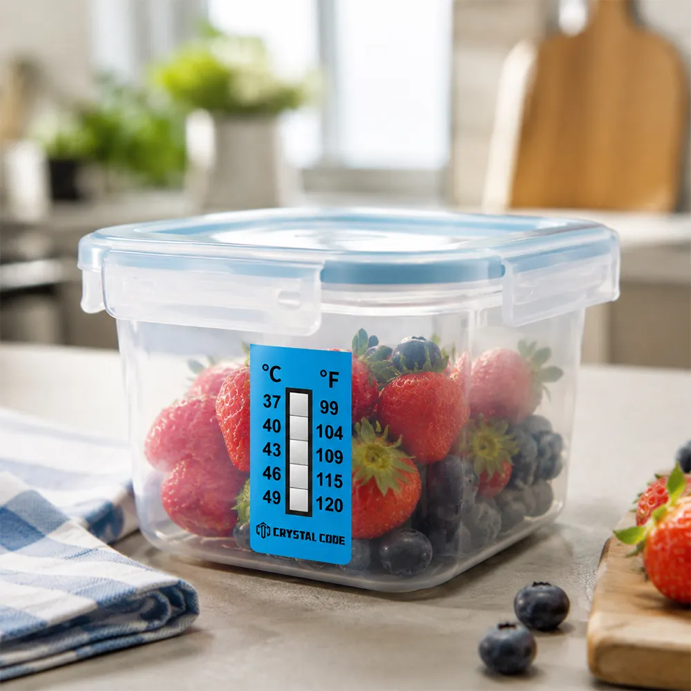 food industry temperature monitoring label for safe lot