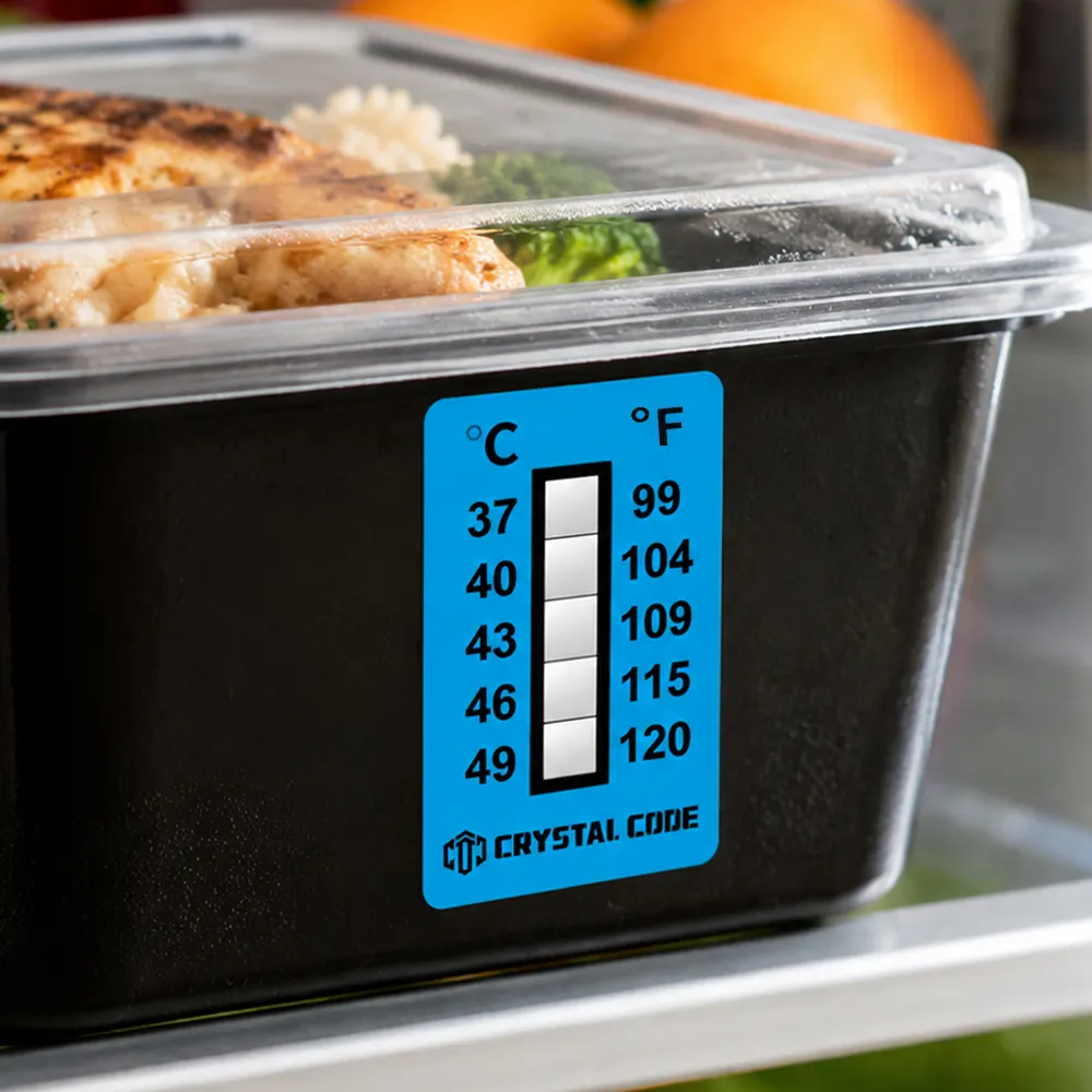 food industry temperature monitoring label for safe lot