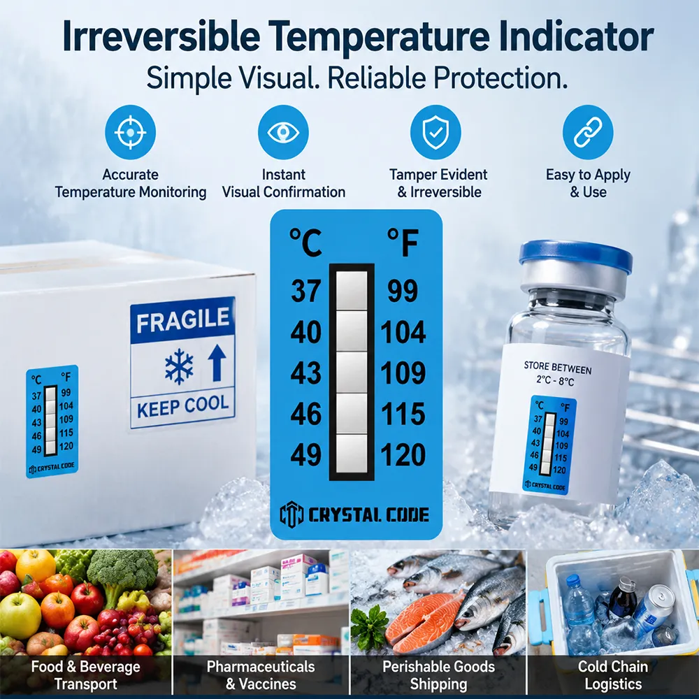 Temperature Monitor Sticker Freezer Temperature Indicator Sticker for Cold Storage
