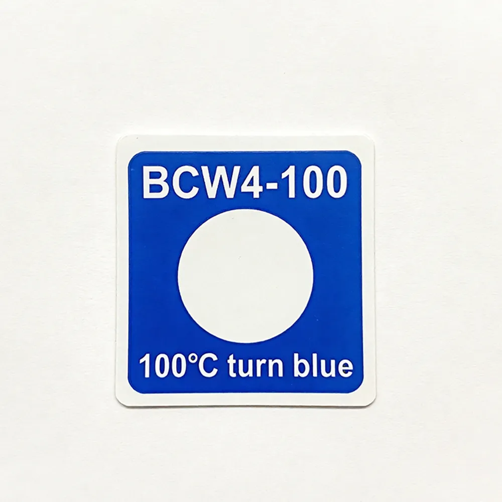 heat indicator label for industrial temperature control