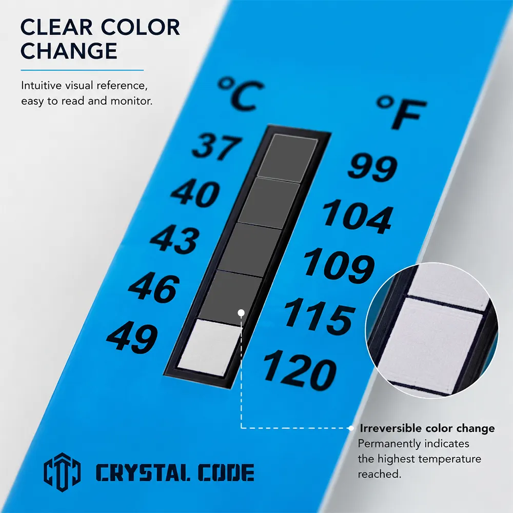 irreversible temperature indicator label for heat proof