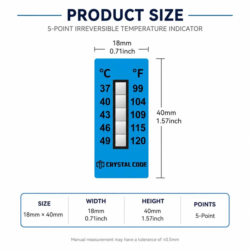 Reversible Temperature Sticker irreversible temperature indicator label for heat proof