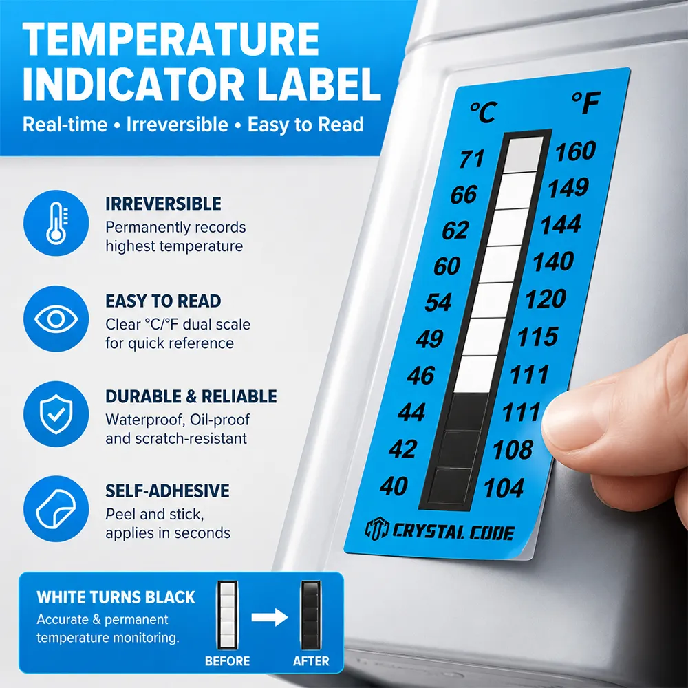 Refrigerated Transport Temperature Label for Cold Chain