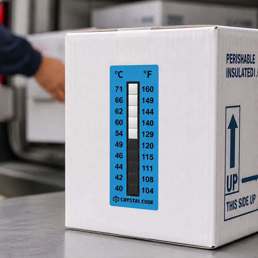 Refrigerated Transport Temperature Label for Cold Chain