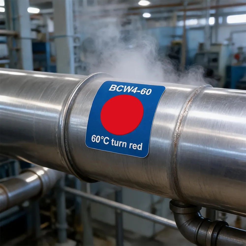 Automatic Temperature Control Sticker temperature monitoring label for high heat route alerts