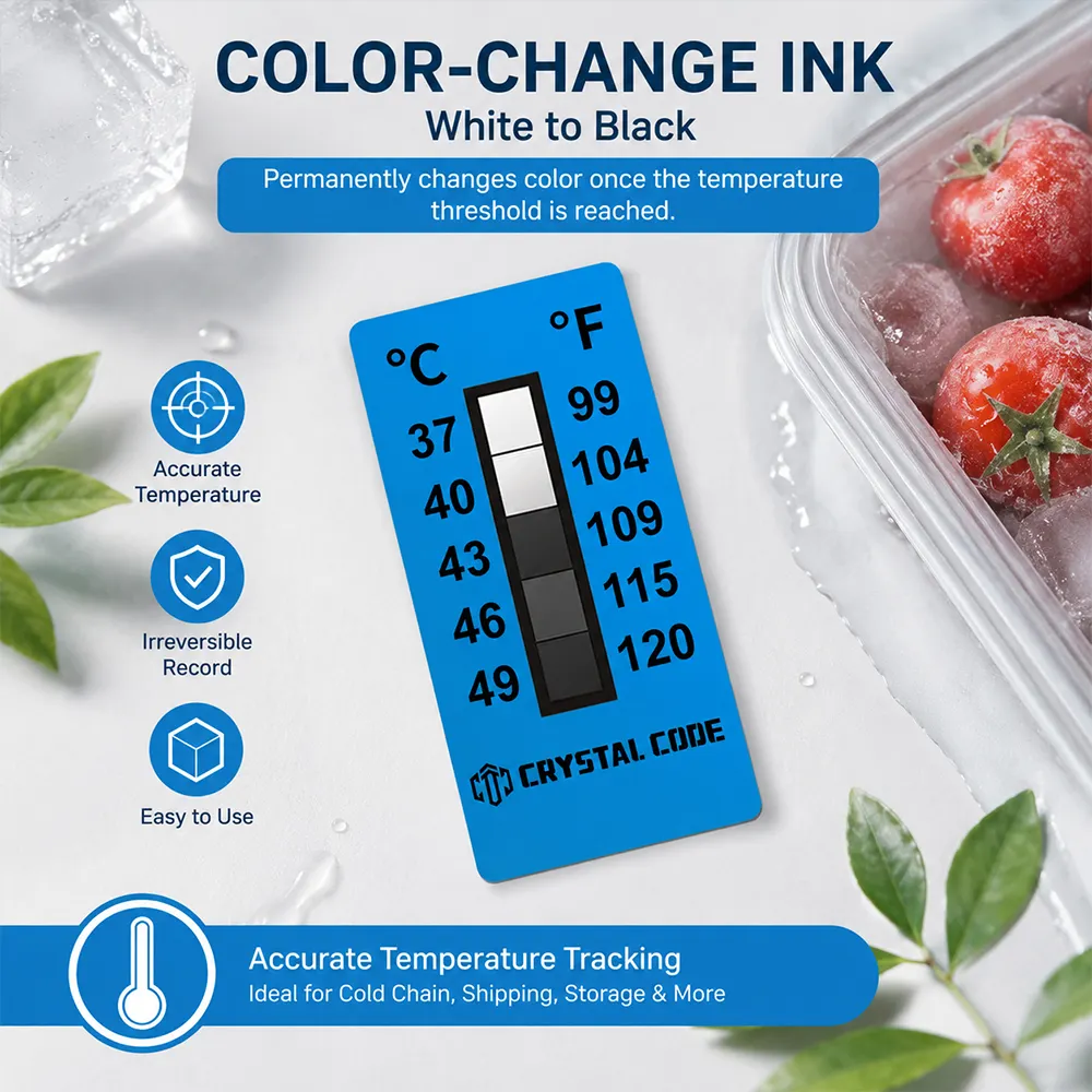 Temperature Monitor Sticker Waterproof Temperature Monitoring Label for Wet Areas